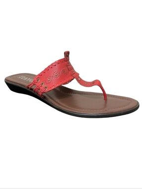 Franco Sarto Embroidered Leather Sandals